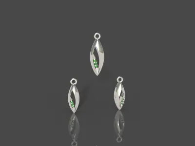 Leafy Whispers Jewellery Set 3D print model