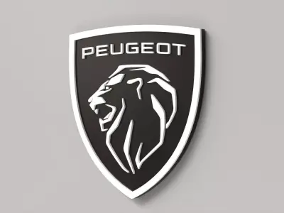 Peugeot logo 02 3D print model
