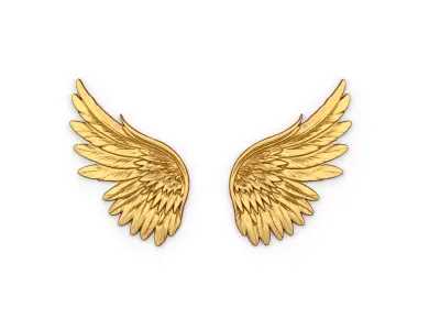 Wings Printable carved decor 05  3D print model