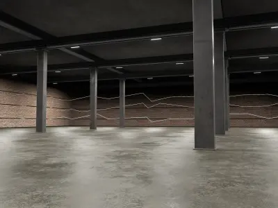 Underground Parking interior 3D model