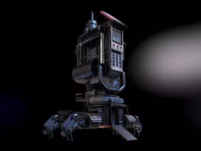 Steampunk building 3D model