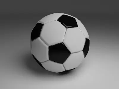 High Quality Football Low-poly 3D model
