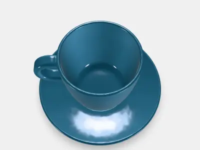 FARGKLAR Cup with saucer Low-poly 3D model