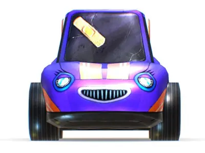 Cartoon Toy AR Racing Car 08 Low-poly 3D model