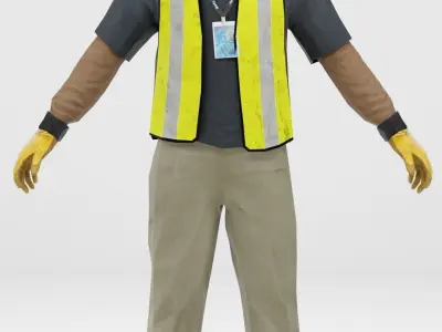 Worker Pack Low-poly 3D model Low-poly 3D model