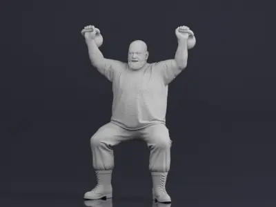 001547 Weightlifter 3D print model