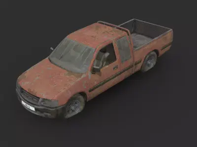 Abandoned Car - Opel Campo Cab Low-poly 3D model