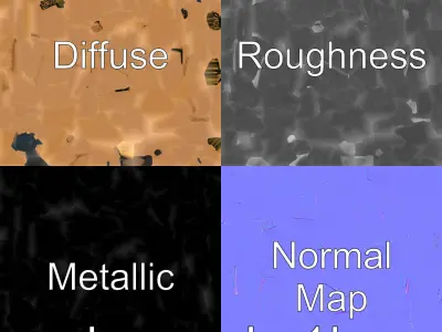 Realistic Dented Cardboard Box Model Low-poly 3D model