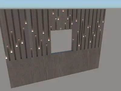 wooden wall Free 3D model
