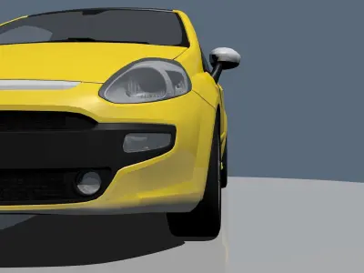 Fiat Punto Low-poly 3D model