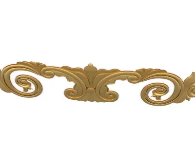 Classic carved  decor ornament 345 3D model
