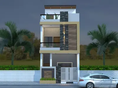 Modern Building  3D Model Low-poly 3D model