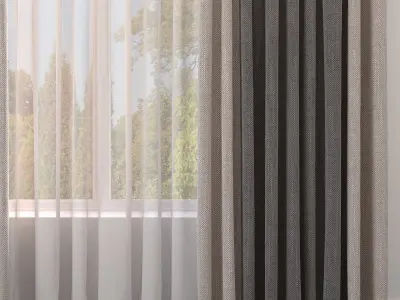 Set 36 Curtains 3D model