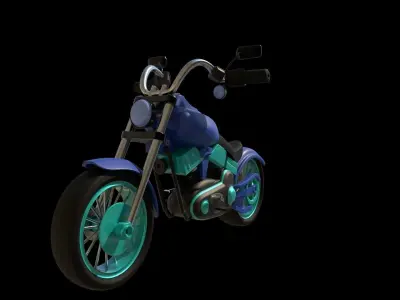 MotorBike motorcycle Low-poly 3D model