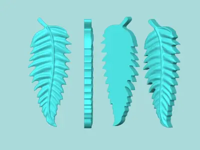 Toothed Leaf - Silicone Mold Maker - Template 3D print model