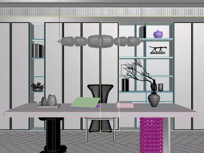 French style living room 3D model