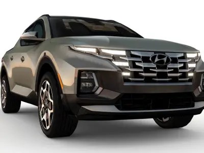 Hyundai Santa Cruz 2022 Low-poly 3D model