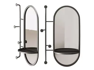 Zada Mirror with Accessories Hanger by La Forma 3D model
