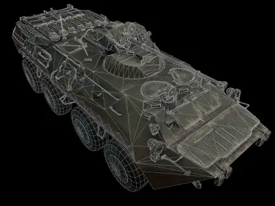 btr 80a Low-poly 3D model