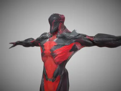 Dark Sci-Fi Warrior Futuristic Character Model 3D model