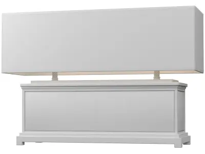 Large Bronze Table Lamp Loft Metal Rustic Antique Nightstand 3D model