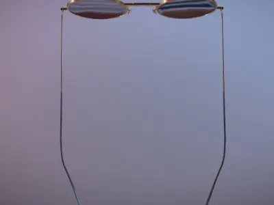 Retro Sunglasses Low-poly 3D model