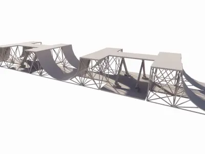 Skatepark-Skate Park PACK 3D model