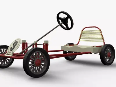 70s Pedal Car 3D model