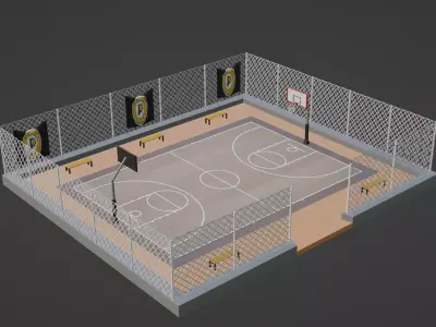 Basketball Stadium - Indiana Pacers Low-poly 3D model