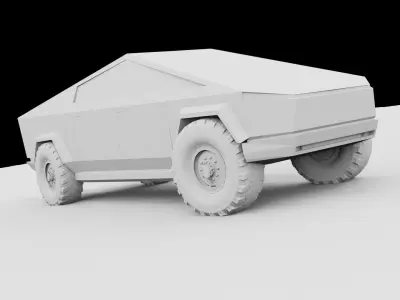 Tesla Cybertruck Low-poly 3D model
