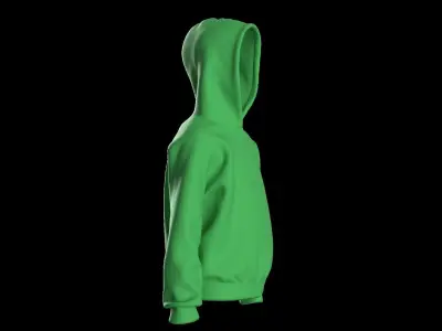 Kids male hoodie 3D model