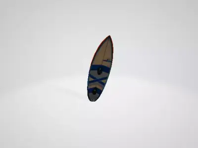 3D Surfboard Model 3D model