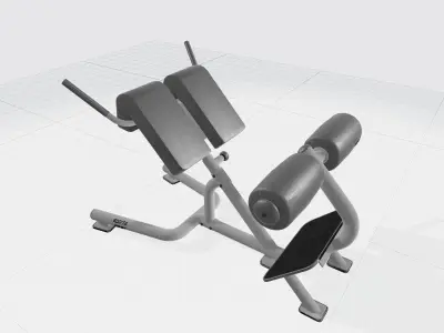 Back Extension Bench Low-poly 3D model