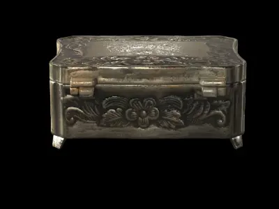 Old brass box Free 3D model