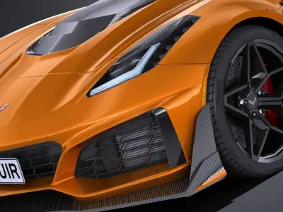 Chevrolet Corvette ZR1 CG 2019 LowPoly 3D model