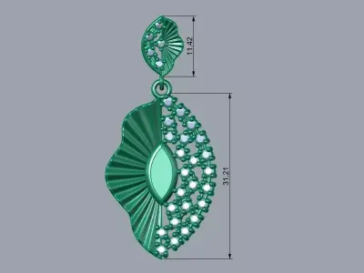 Single pendant or necklace  3D print model