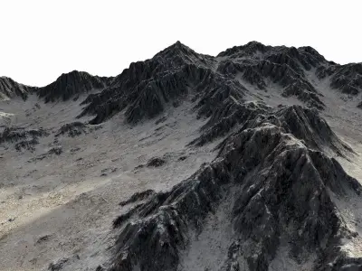 Mountains snow big n1 3D model