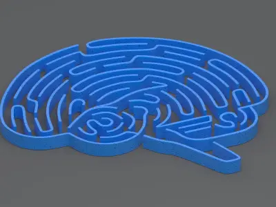blue brain maze 3D model