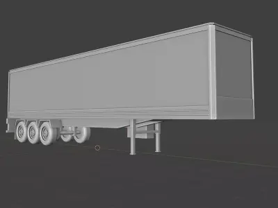 Standard Flat TILT Semi Trailer Truck 3D Model 3D print model