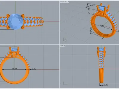 ring code 186 3D print model