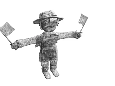 Festive Scarecrow 3D model