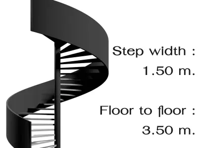 Spiral stair 2023-0009 3D model