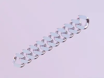 Modular Chain Jewelry Link Low-poly 3D model
