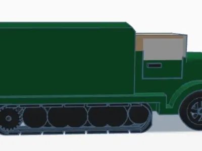 Transporting Soldiers and Things Truck 3D model