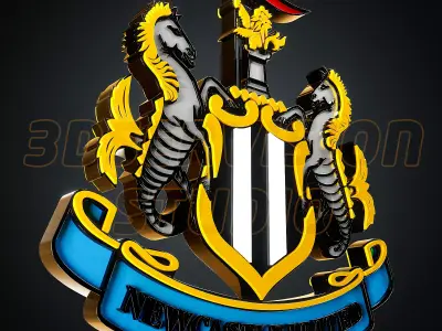 Newcastle United logo - Cinematic - 3D print 3D model