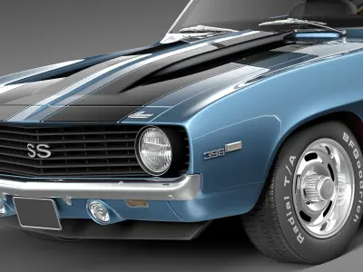 Chevrolet Camaro SS Convertible CG 1969 3D model
