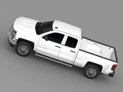 Chevrolet Silverado LS Double Cab Standart Box 2016 3D model