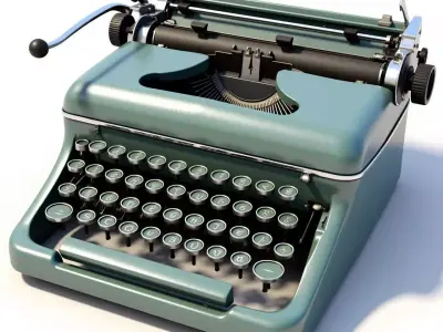 vintage typewriter  3D print model