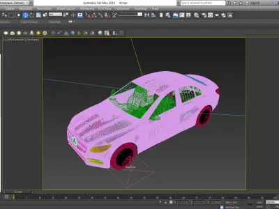 3d modeling mercedes c class sedan 3D model