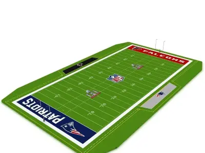 Football Field American 3D model